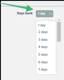 Choose how many days back you want to view